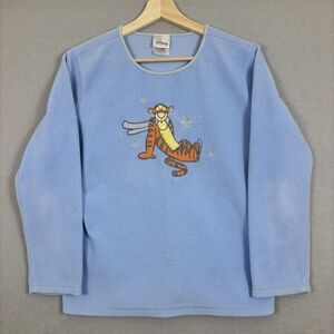 Disney Store Tigger Ice Skating Embroidered Fleece Pull-Over Women’s Size Small
